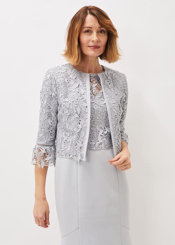 Phase Eight Alisha Lace Jackets White USA | 4059826-VB